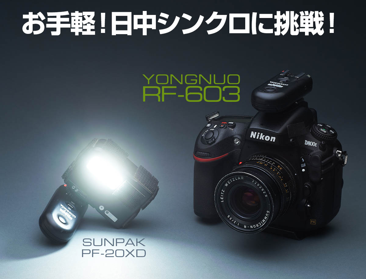 RF-603 + SUNPAK PF20XDで、お手軽日中シンクロに挑戦！ | 使える機材 