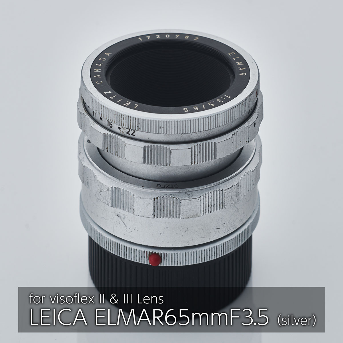 ライカ エルマー65mm +ビゾフレックスⅢ+ニコン Fマウントアダプター-